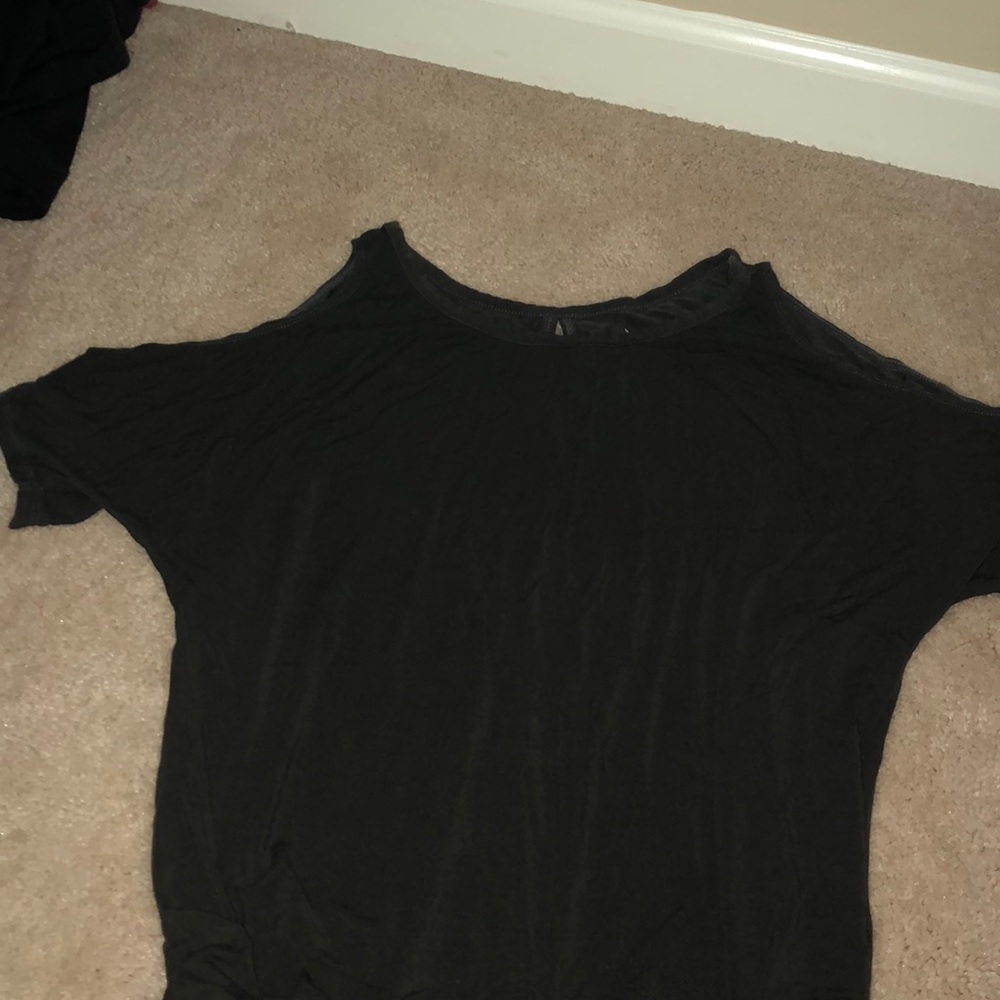 Grey American Eagle Outfitter Off The Shoulder Top